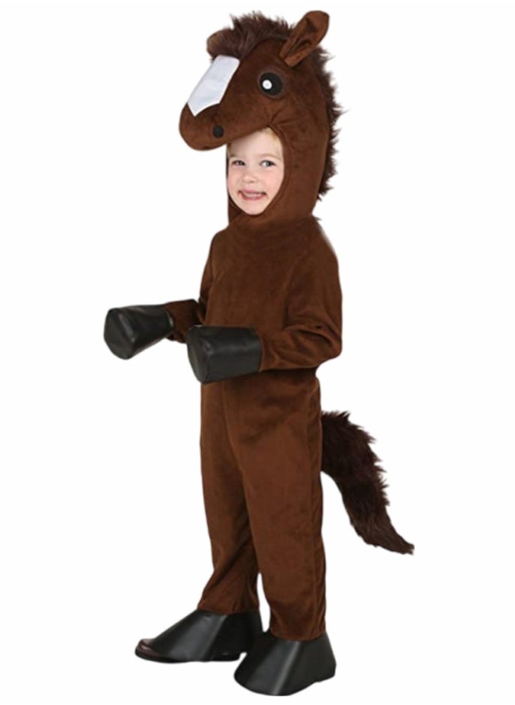 Kid jumpsuit fox/horse/peacock/shark animal role-playing costumes campus performance costumes