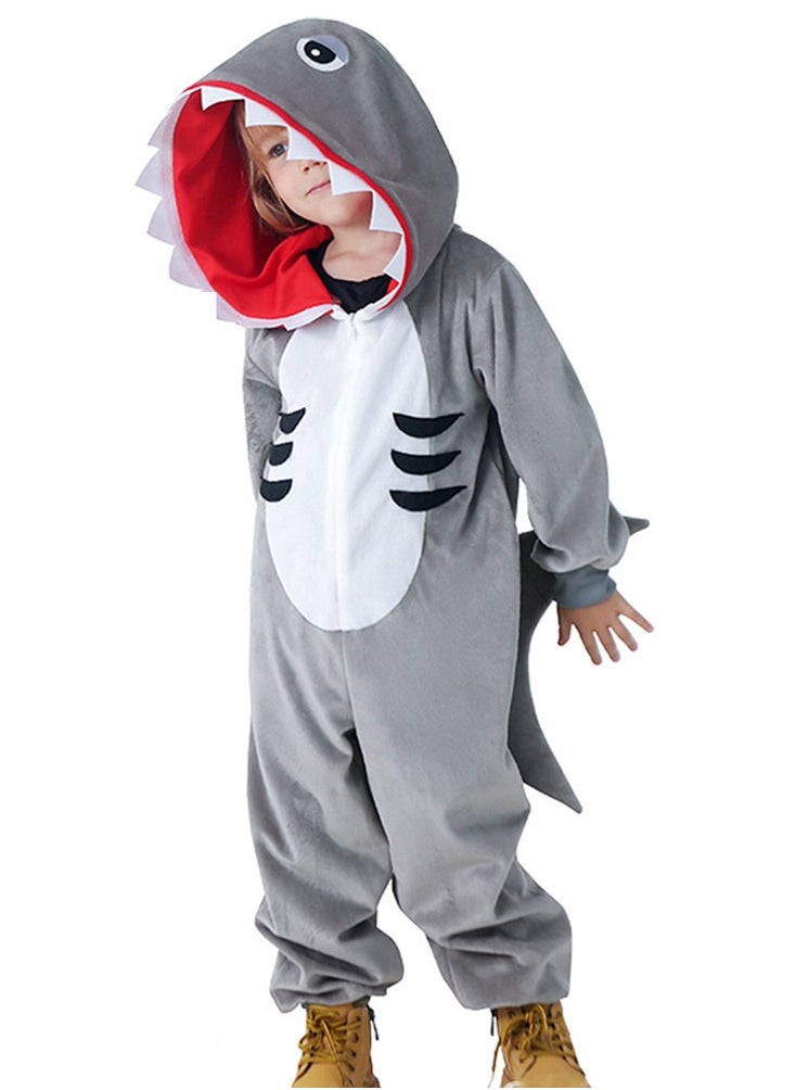 Kid jumpsuit fox/horse/peacock/shark animal role-playing costumes campus performance costumes