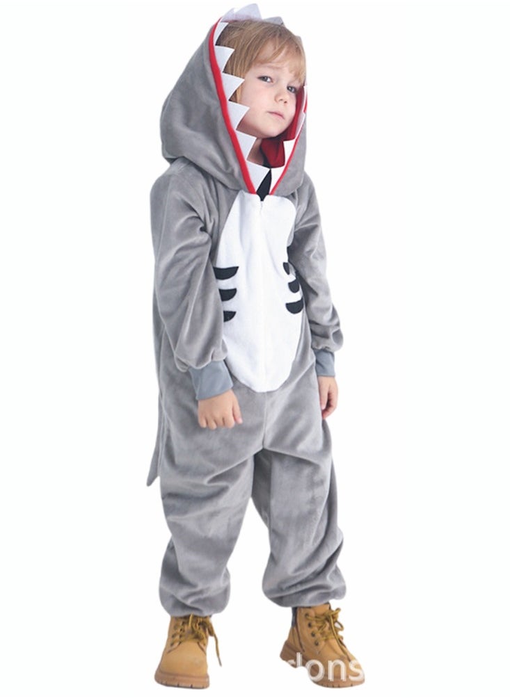 Kid jumpsuit fox/horse/peacock/shark animal role-playing costumes campus performance costumes