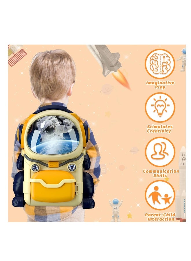 Space Exploration Toy Set - Includes Spaceship, Astronaut Figures, Rover, Station, Capsule & Shuttle with Lights & Sounds, Astronaut Toys Kid Ideal for 3-8 Year Old Boys