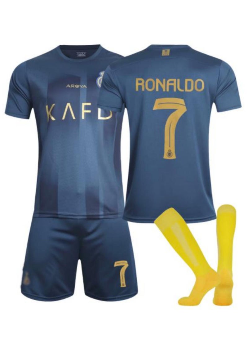 Kids Football Jersey Set,New 2024 Season,Cristiano Ronaldo No #7 Soccer Jersey,World Champion Football Soccer Jersey Set Kids & Youth Sizes Tracksuits