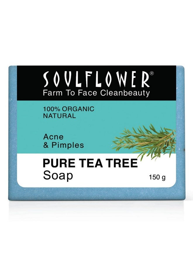 Tea Tree Soap Handmade, 100% Pure, Natural & Cold Processed Grade 1 Bis Standard Premium & Luxurious Soap With Essential Oils, Exotic Herbs & Aroma, 150G