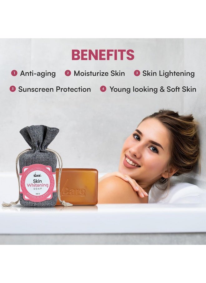 Skin Whitening Soap With Richness Of 12 Active Ingredients,100 Gm (Pack Of 3)-Exfoliates The Skin Impurities & Improves The Skin Tone For Both Men And Women