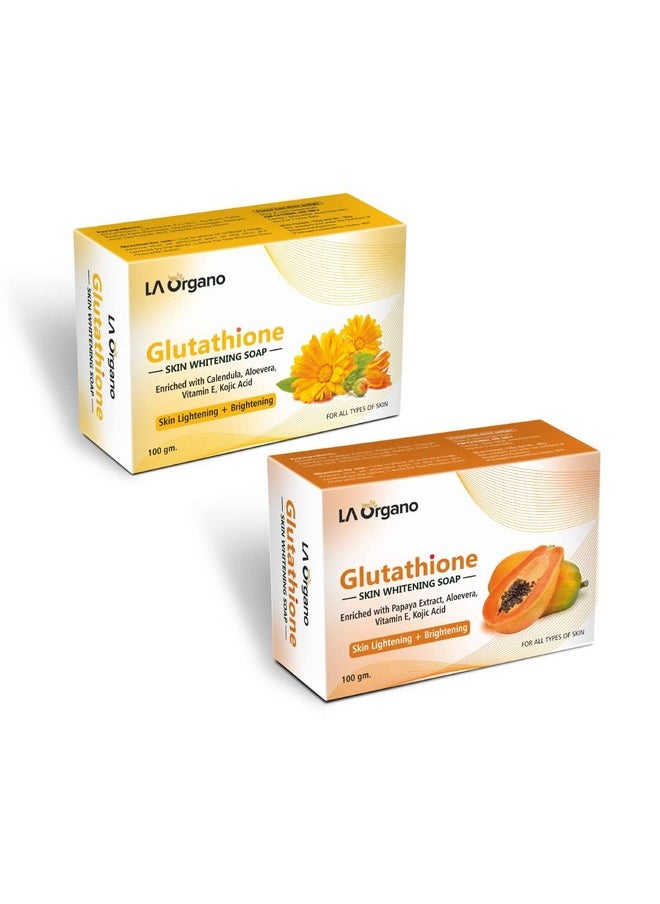 Glutathione Calendula & Papaya Soap For Lightening & Brightening For All Skin Type (Pack Of 2)