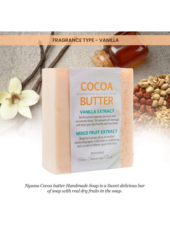 Luxurious Cocoa Butter Handmade Natural Bathing Soap | Vanilla & Mixed Fruit Extract | Nourishing And Moisturizing Agent | All Skin Type |150Gm