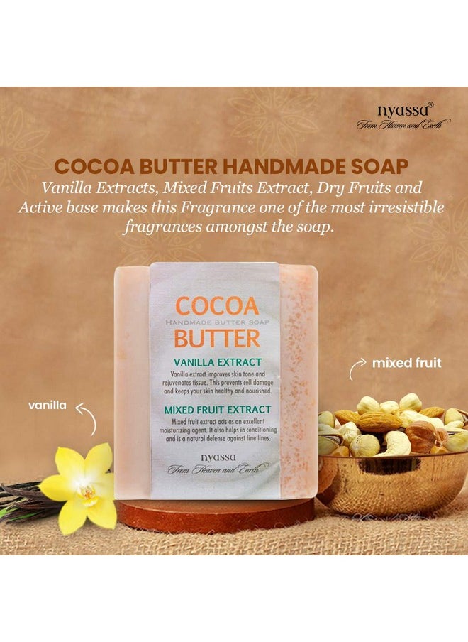 Luxurious Cocoa Butter Handmade Natural Bathing Soap | Vanilla & Mixed Fruit Extract | Nourishing And Moisturizing Agent | All Skin Type |150Gm