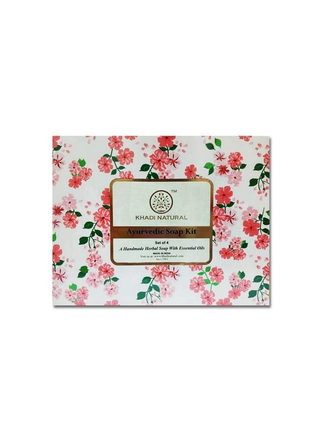 Soap Kit| Assorted Handmade Soaps | Natural Bathing Soap | Handmade Soap With Essential Oils | Moisturizing Soap For Body | Suitable For All Skin Types | Pack Of 4