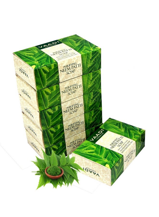Neem Patti Soap, Pure Neem Leaves, 75Gms X 6