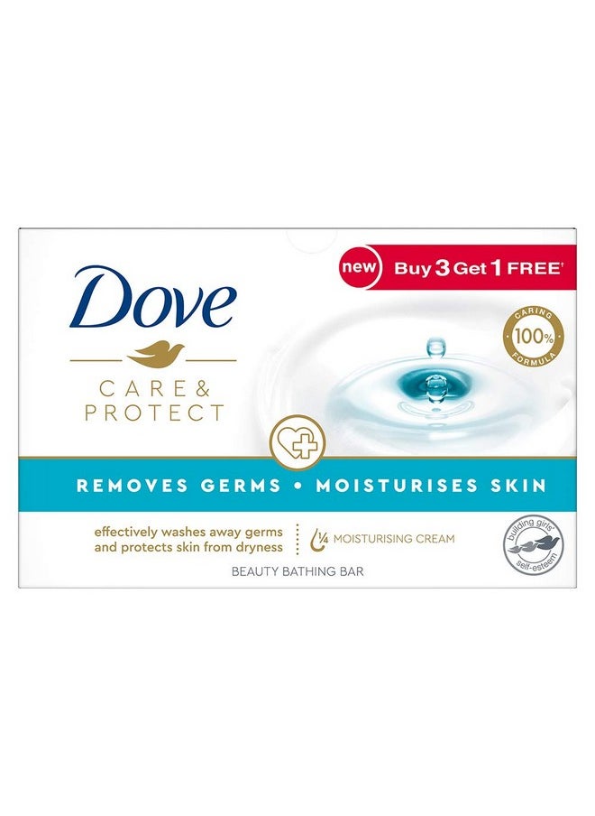 Care & Protect Moisturising Cream Beauty Bathing Bar, 100 G (Buy 3 & Get 1 Free)