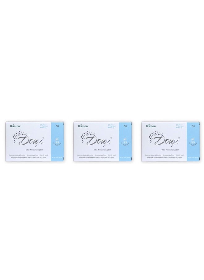 Doux Daily Ultra Moisturizer Soap Bar With Ph 5.5, 75G X Pack Of 3