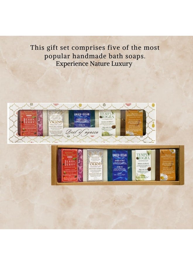 Best Of Nyassa Gift Set | Valentine Gift Set For Men & Women| Handmade Soap 150Gmx5Pc| Natural Ingredient|Ideal Gifting For All Occasion