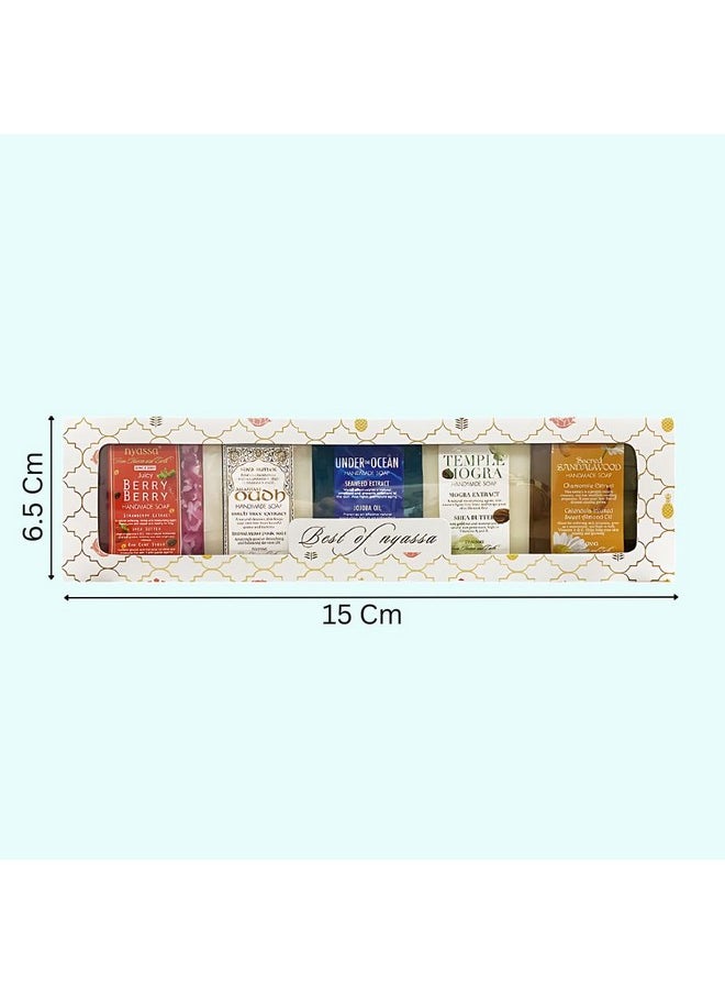 Best Of Nyassa Gift Set | Valentine Gift Set For Men & Women| Handmade Soap 150Gmx5Pc| Natural Ingredient|Ideal Gifting For All Occasion