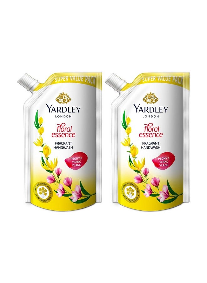 London Floral Essence Peony & Ylang Ylang Handwash Refill, 675Ml (Pack Of 2)