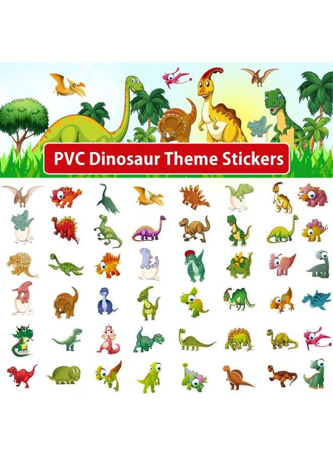 Dinosaur Birthday Party Supplies, 104 Pcs Supplies Set for Boys and Girls, Include Balloons, Banner, Tablecloth, Stickers, Hanging Swirls, Aluminum Film Cake Topper Cupcake Toppers