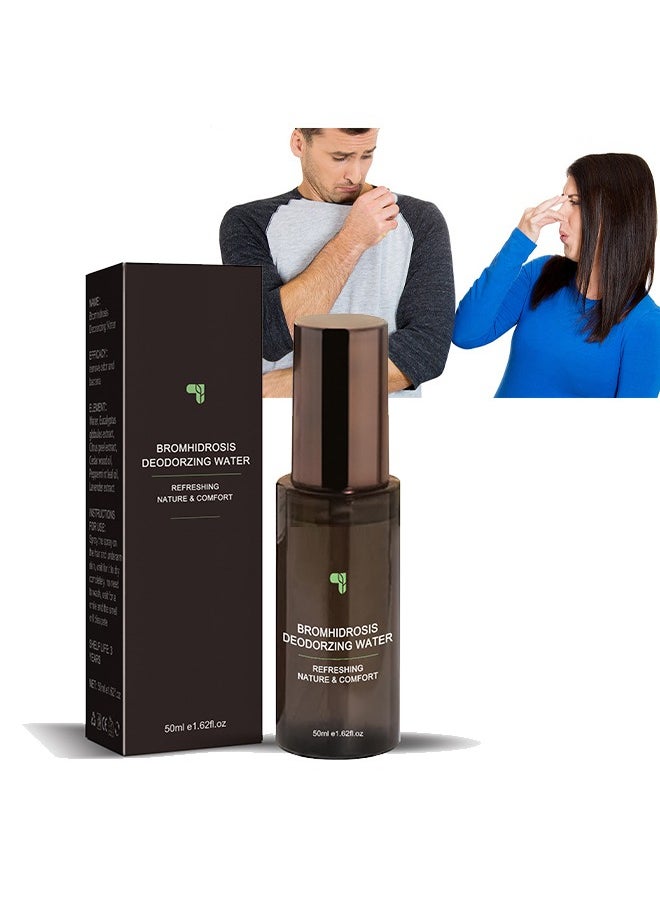 Bromhidrosis Deodorzing Water 50ml- Bromhidrosis Spray for Eliminate Armpit Odor,Body Odor Spray Underarm Antiperspirant and Deodorant Mild Long Lasting Waterproof Sweatproof