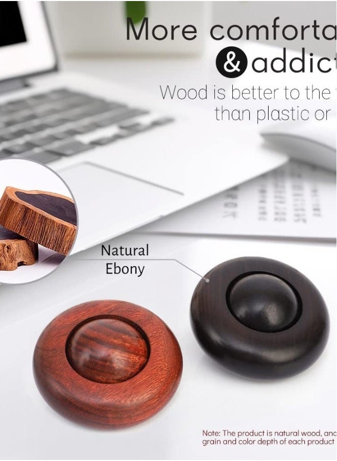 Wooden Stress Relief Toy, EDC ADHD Tools for Adults, Portable Figette Toys Adults Fidgets for Anxiety and Stress Balls, Quiet Fidget Cube Desk Toys for Office