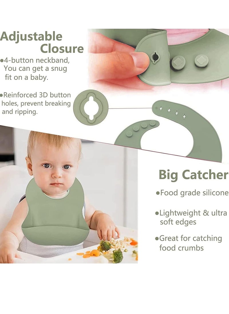 8 Pack Baby Feeding Set Silicone Baby Self Feeding Set Toddler Cutlery Set Durable Dishwasher Safe BPA Free