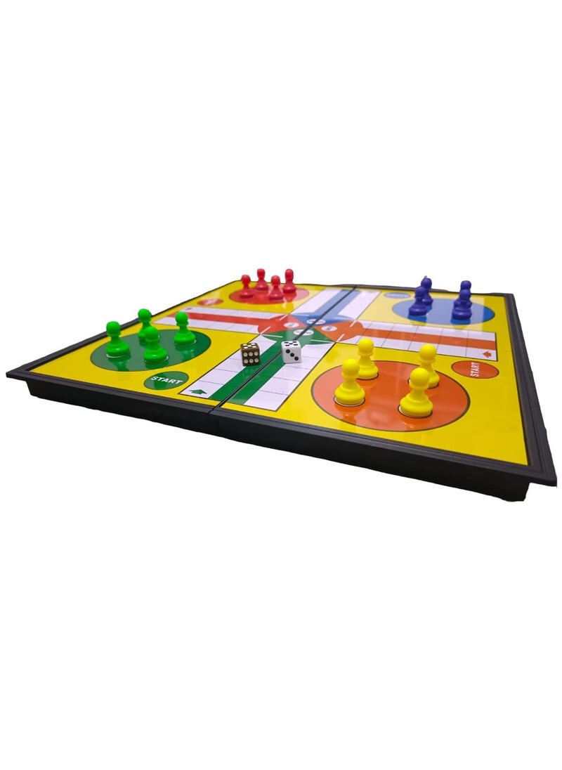 Magnetic Ludo Board Game - Fun and Classic Game for the Whole Family - Suitable for 2-4 Players - Durable and Portable Design