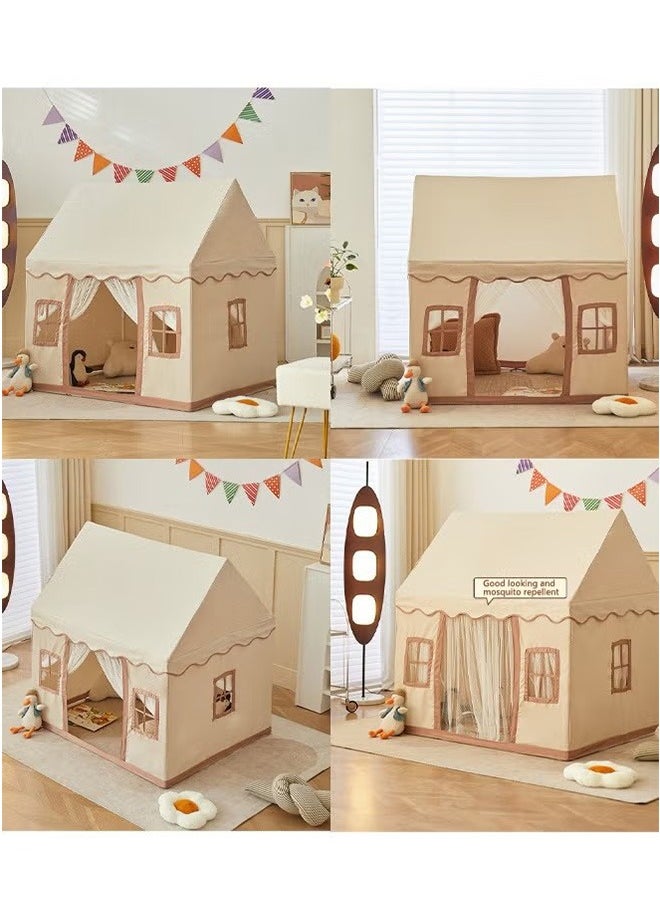 Children Play Tent House Indoor And Outdoor Game Tents, Large Children'S Tent House Boys And Girls Toys, With Decorative Lights And Banners (Random Styles), Suitable For Over 3 Years Old