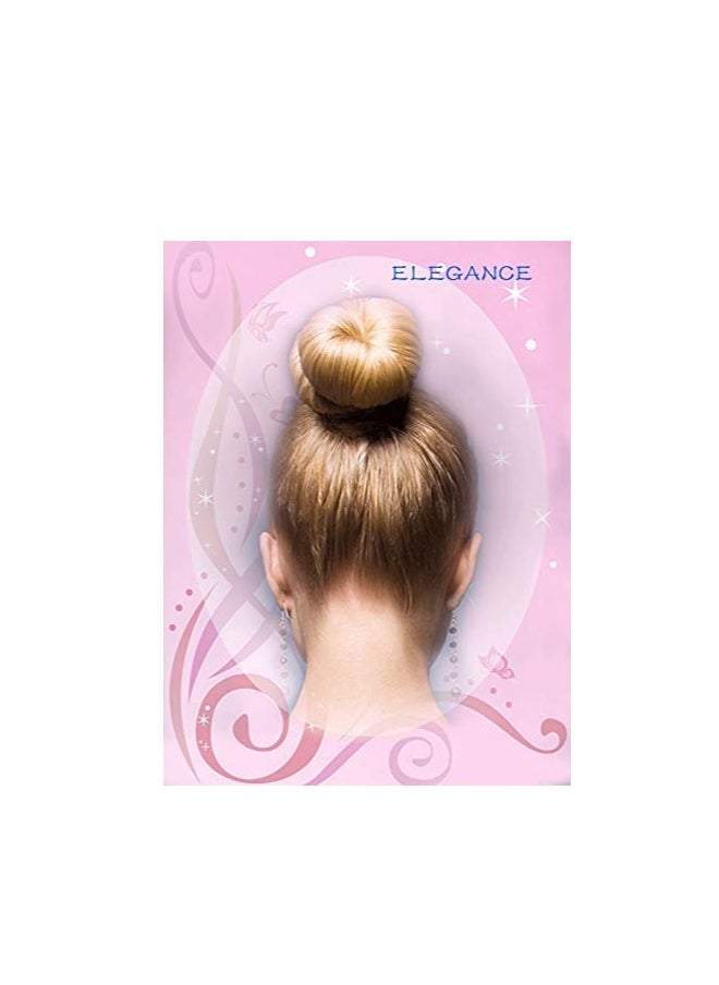 Hair Bun Maker (37 Count, 3.5 inches Large, 3 inches Medium, 2 inches Small, Beige), Hair Doughnut Shaper for Girl