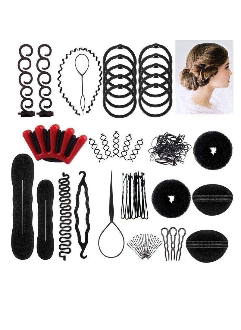 Winkeyes Hair Styling Set - DIY Hair Braiding Tool Kit with Hair Modelling Accessories for Simple and Fast Spiral Braids