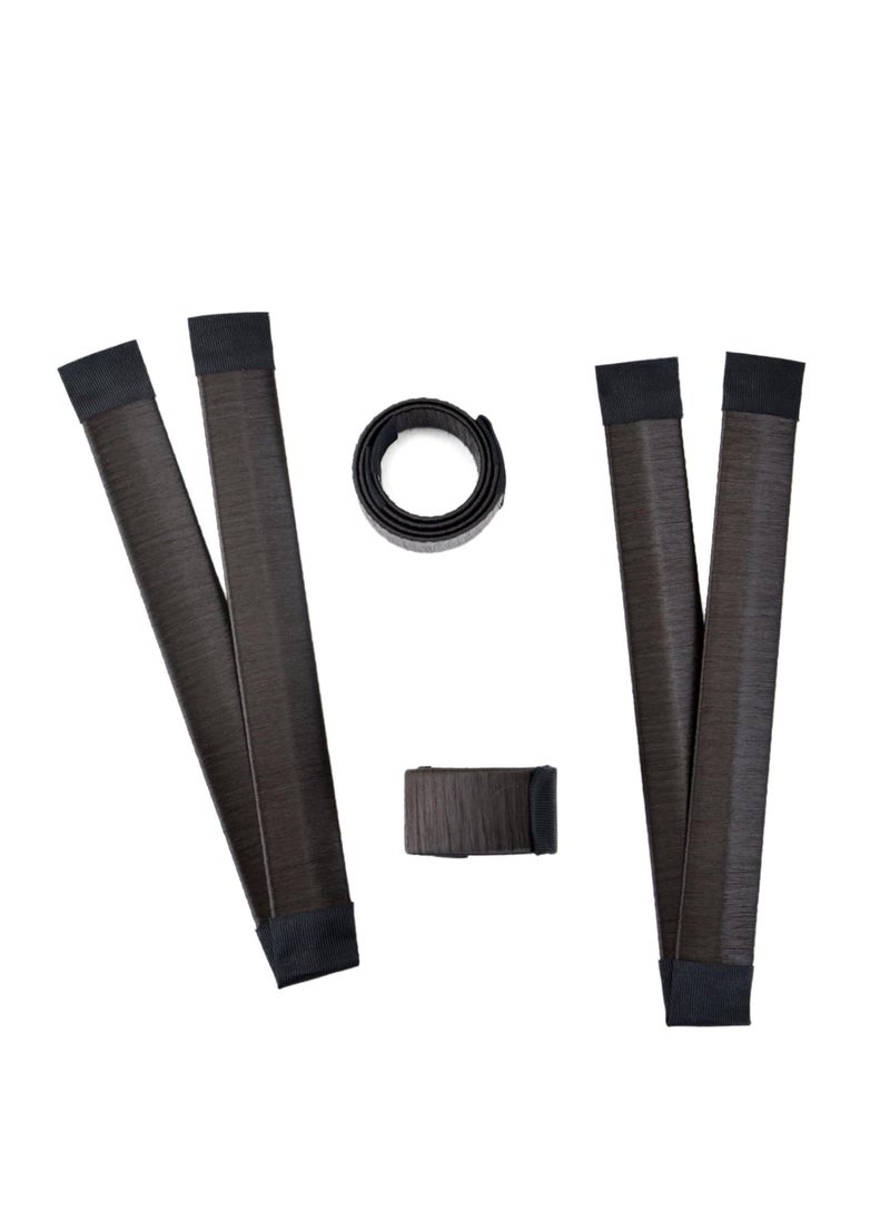 Magic Bun Makers 4 Pcs - Professional Hair Donut Shapers for Perfect Ballet Buns, Easy Ballerina Hairstyles and Kids (Dark Brown)