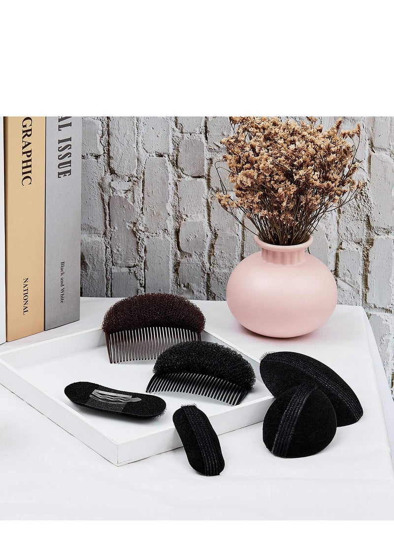 WILLBOND Hair Styling Accessories Bump It Up Volume Hair Base Set of 8 Sponge Inserts - Includes Bun Makers and Styling Braid Tools for Women and Girls DIY Hairstyles