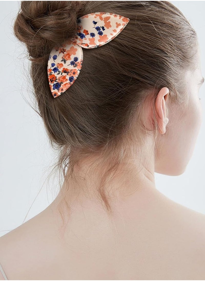 4 Pcs Deft Bun Maker French Twist Rabbit Ear Bun Twister Flower Flexible Quick Hair Styling Accessories for Women Girls