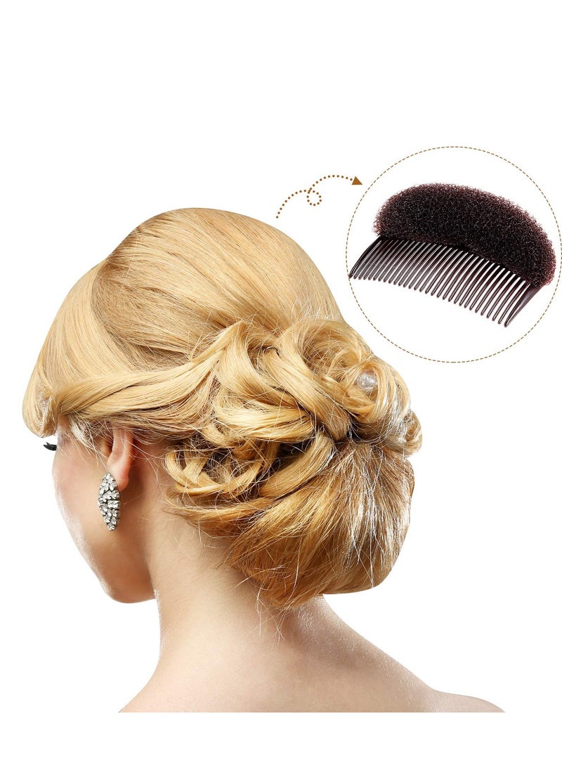 Bump It Up Volume Hair Base Set - Sponge Styling Insert, Braid Tool, Comb Clip, Bun Pad Accessories for Women Girls DIY Hairstyles (14)