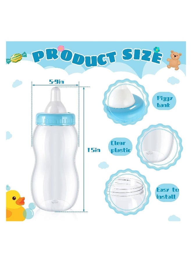 Fillable Feeding Bottle Candy Box Plastic Candy Bottle, Baby Clear Bottle Shower Favor, Baby Bottle Piggy Bank for Girl Boy Candy Party Decor, 2 Pcs