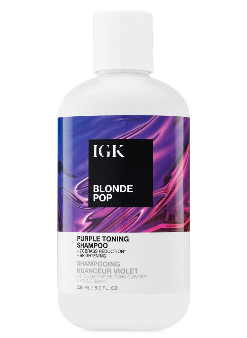 IGK Blonde Pop Purple Toning Shampoo 8 fl oz