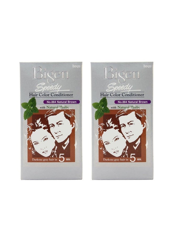 Hair Color With Conditioner - Natural Brown-884 (Pack Of 2)