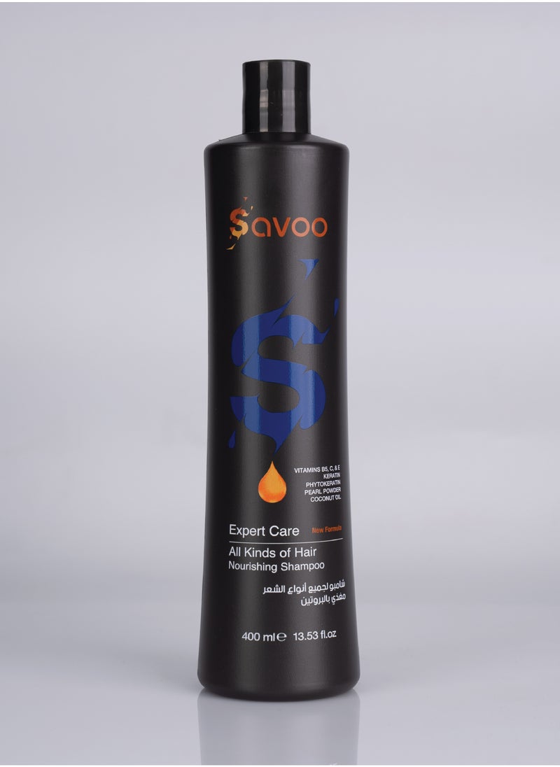 SAVOO Shampoo Nourishing w/Protein for all Kinds of Hair - 400 ml