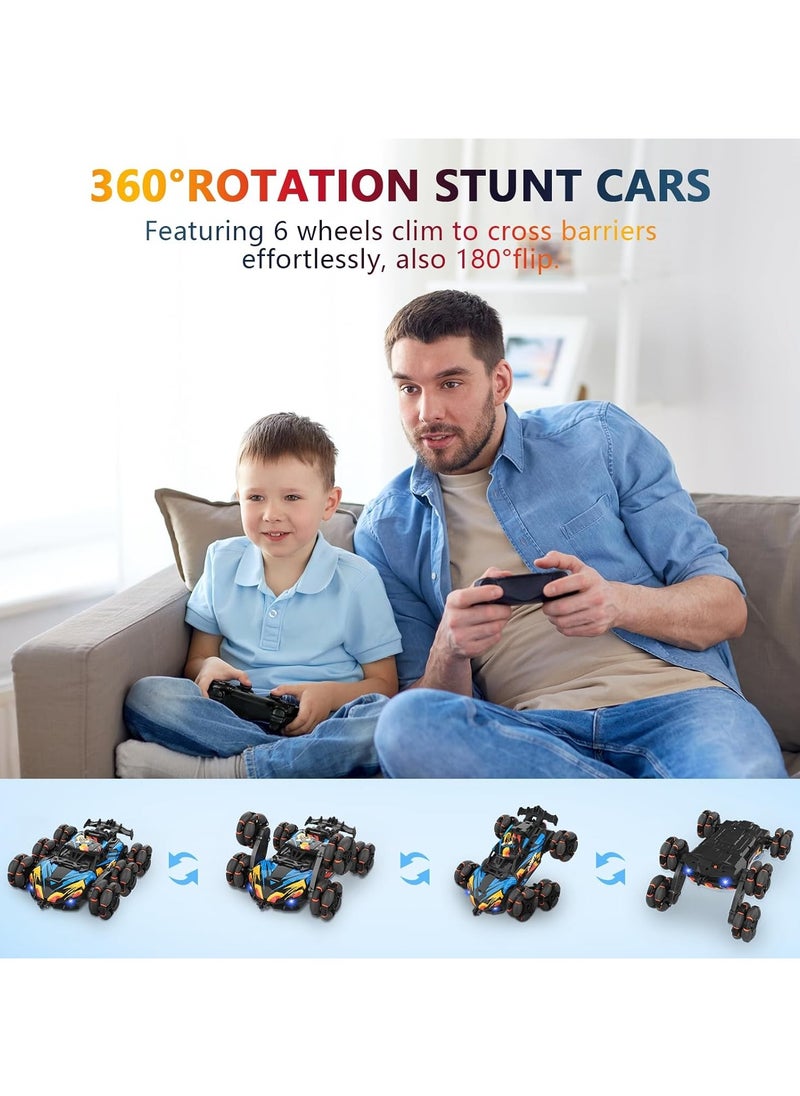 RC Cars 6WD Drift Stunt,Remote Control Car for Boys Age 6-12,360° Rotating Spray Car for Xmas Gifts