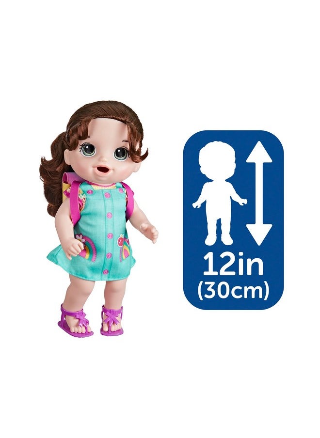 Time For School Baby Doll Set, 12 Inch, Back To School Toys For Girls & Boys, Brown Hair, Preschool Gifts For Kids, Ages 3+ (Amazon Exclusive)