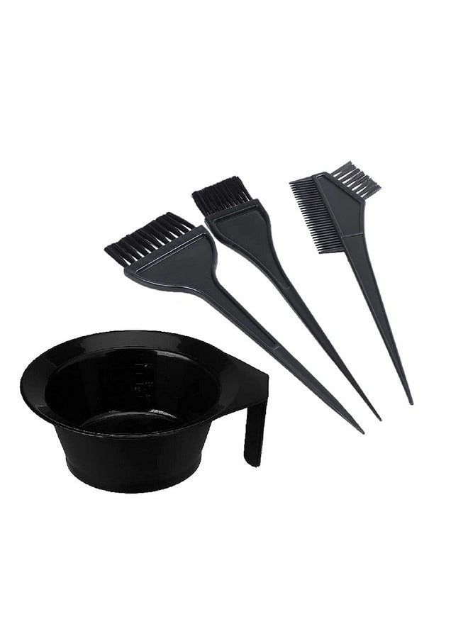 Fruit Vinegar Hair Color Black Gel With Dye Brush And Mixing Bowl Hair Colouring Kit