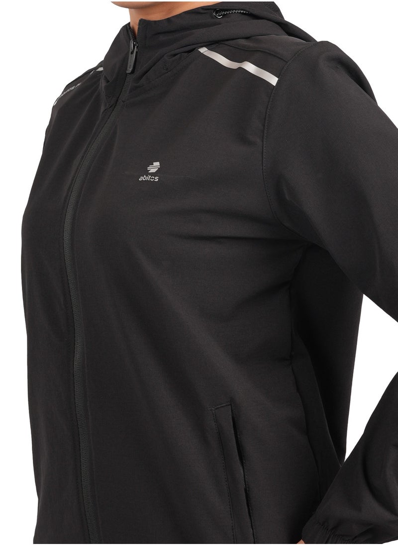 Stylish Ladies Sports Jacket with Bold Shoulder Stripe – Lightweight & Versatile