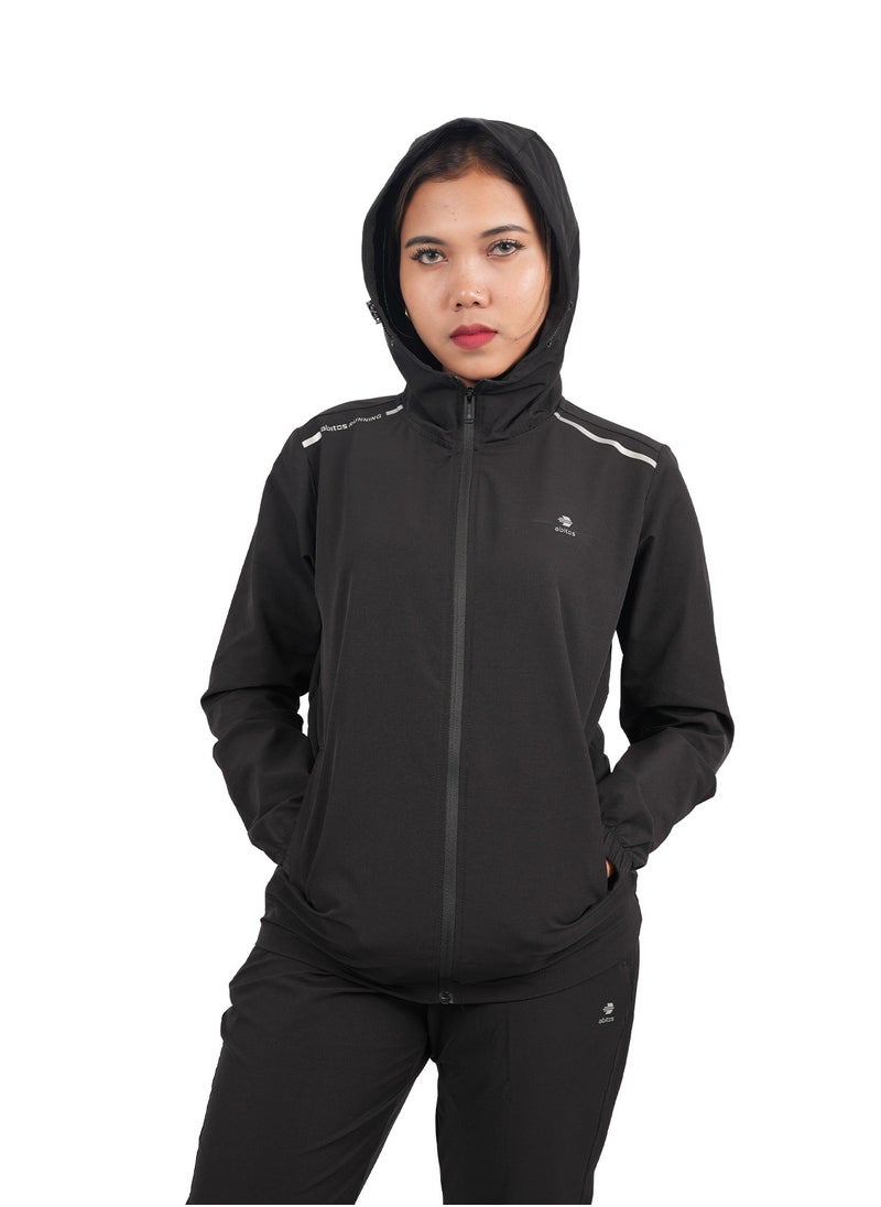 Stylish Ladies Sports Jacket with Bold Shoulder Stripe – Lightweight & Versatile