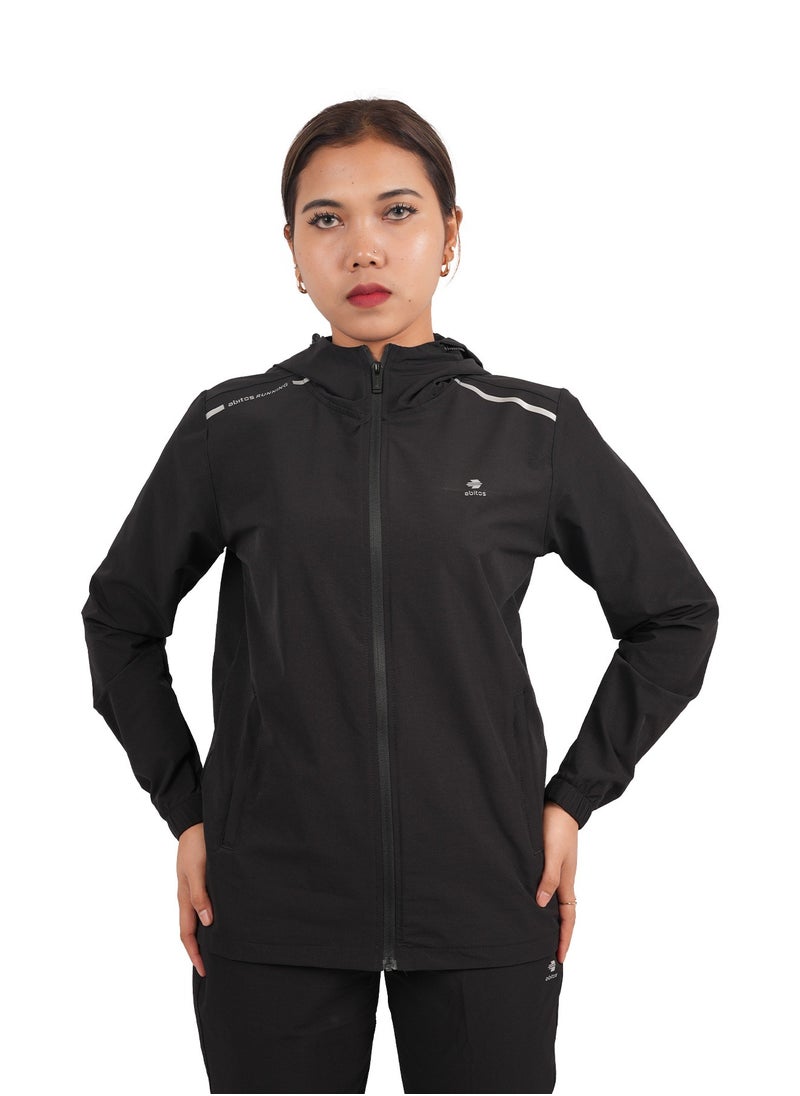 Stylish Ladies Sports Jacket with Bold Shoulder Stripe – Lightweight & Versatile