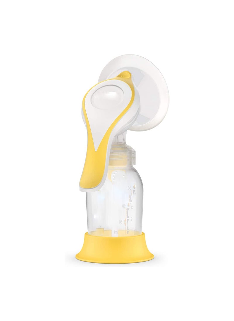 Comfortable Manual Breast Pump for Efficient Milk Expression, Single-Handed Design, Made of Plastic and Silicone Rubber, Ideal for Extracting Remaining Breastmilk, One Size Fits All.