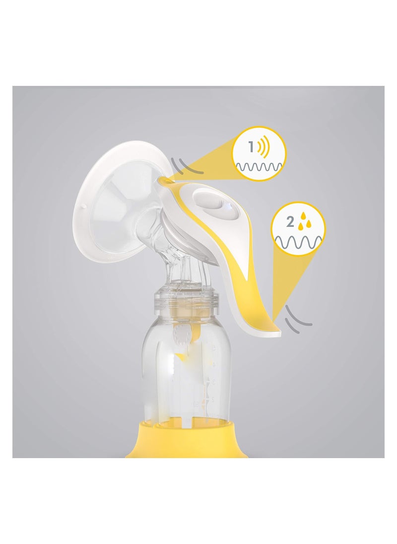 Comfortable Manual Breast Pump for Efficient Milk Expression, Single-Handed Design, Made of Plastic and Silicone Rubber, Ideal for Extracting Remaining Breastmilk, One Size Fits All.