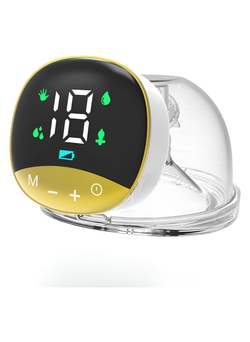 Wearable Breast Pump- Portable Electric Pump Hands Free - 4 Modes Includes 12 Gear Lactation Modes, 12 Pumping Mode, 12 Sucking Mode and Variable Breast Pumping Mode