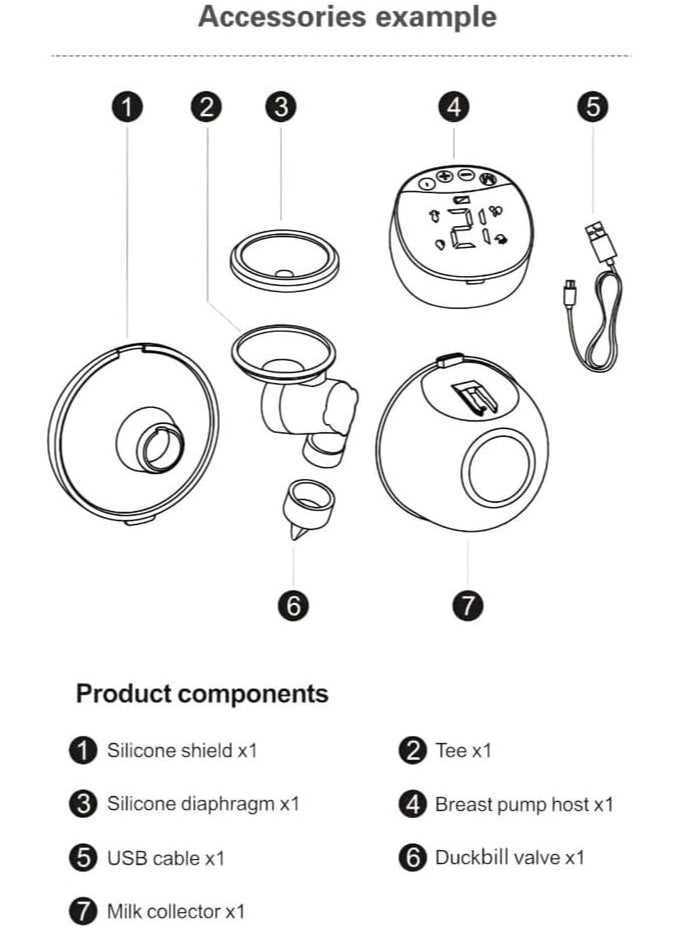 Wearable Breast Pump- Portable Electric Pump Hands Free - 4 Modes Includes 12 Gear Lactation Modes, 12 Pumping Mode, 12 Sucking Mode and Variable Breast Pumping Mode