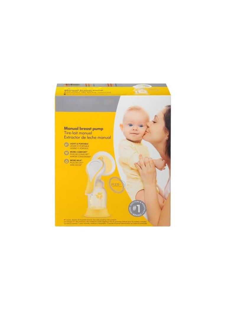 Manual Breast Pump, Single Hand for More Comfort and Expressing More Milk, Breast Care Pump,  Plastic, Silicone Rubber, Extracts Remained Breastmilk, One Size