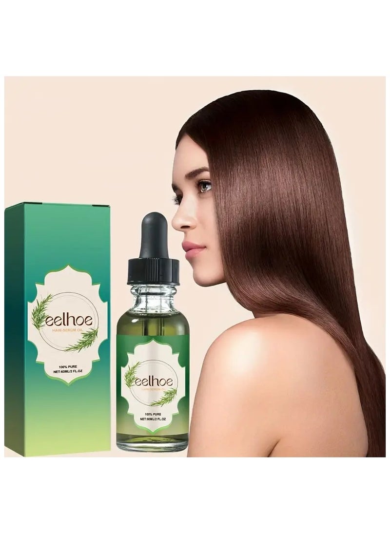 Eelhoe Rosemary Essential Hair Oil Treatment for Women - Moisturizing Scalp Care with Jojoba, Castor, Peppermint and Ginger Oils - For Normal Hair Type, Deep Cleansing and Smooth Nourishment