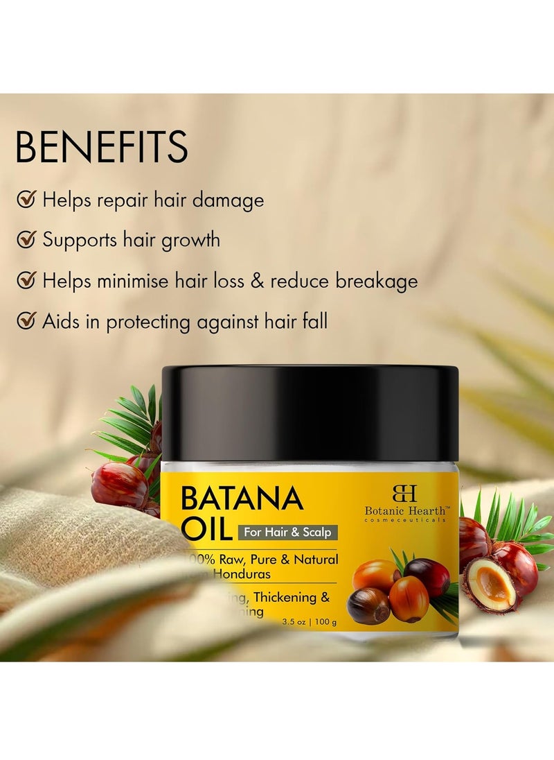 Botanic Hearth Batana Oil - Butter 100 ml - Deeply Nourishing & Revitalizing Hair & Skin Care