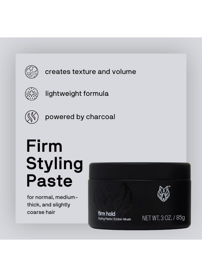 Hair Styling Paste For Men, Firm Hold - Matte Finish, Water Based Hair Styling Product For All Hair Styles & Types - Barber Grade Non-Greasy & Long-Lasting Wax - Add Texture & Volume 3 Oz