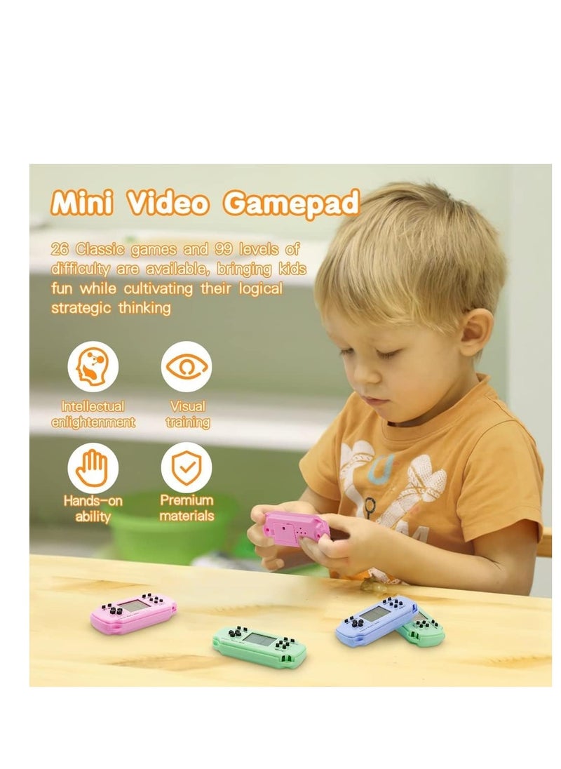 Video Game Party Favors Video Game Keychain Multi Colors Gamer Party Supplies Video Game Party Decoration Gift Ideal for Kids 6PCS