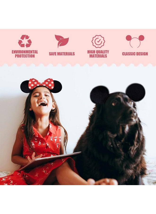 10 Pack Mouse Ears Great For Mickey Theme Birthday Party Decorations Party Favors Supplies And Mouse Themed (Red And Black)
