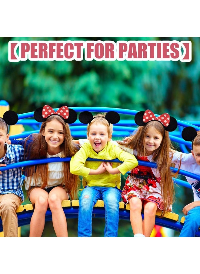 10 Pack Mouse Ears Great For Mickey Theme Birthday Party Decorations Party Favors Supplies And Mouse Themed (Red And Black)